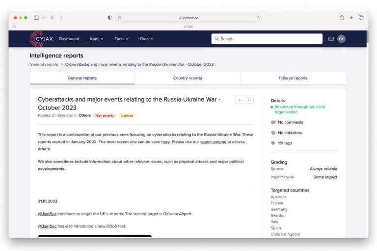 Cyber Threat Intelligence Screen Shot 4