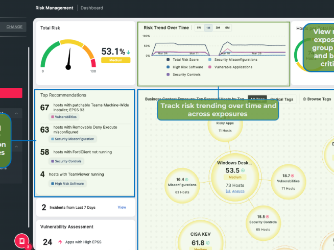 Morphisec Moving target Defense Dashboard screen shot